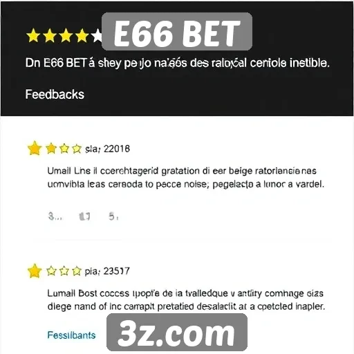 Experiência do usuário no E66 BET avaliações e feedbacks